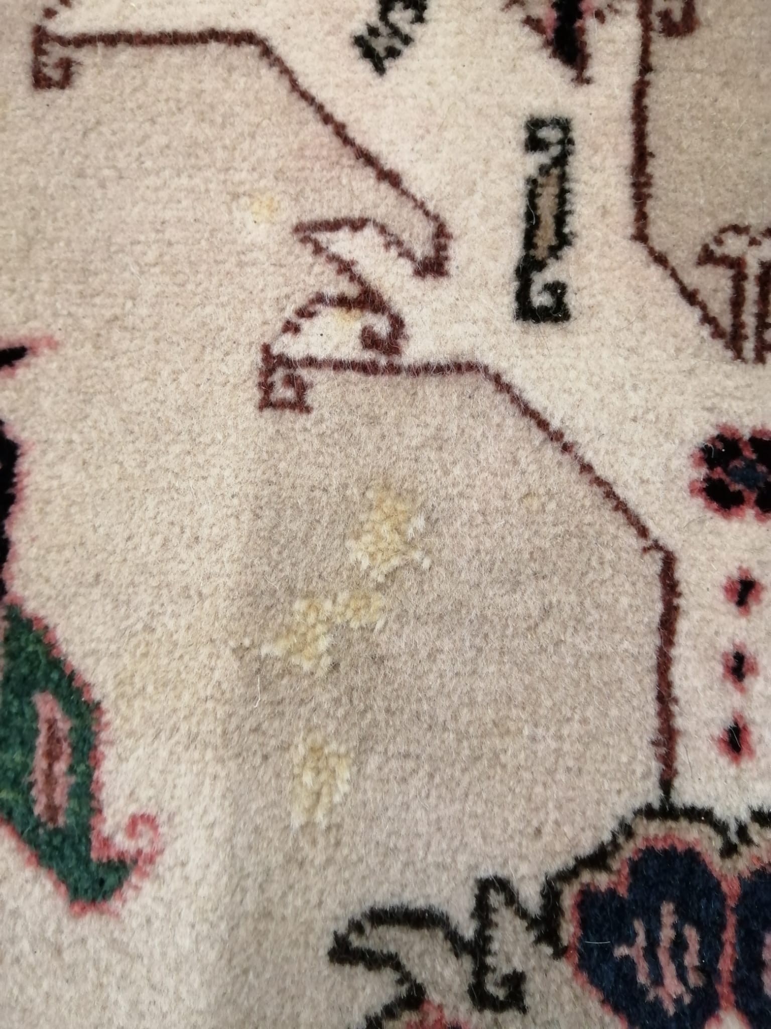 A Heriz ivory ground carpet - signed, 305 x 210cm